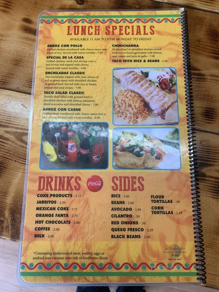 LA 5th Ave Tacos - Indianapolis, IN menu_pic