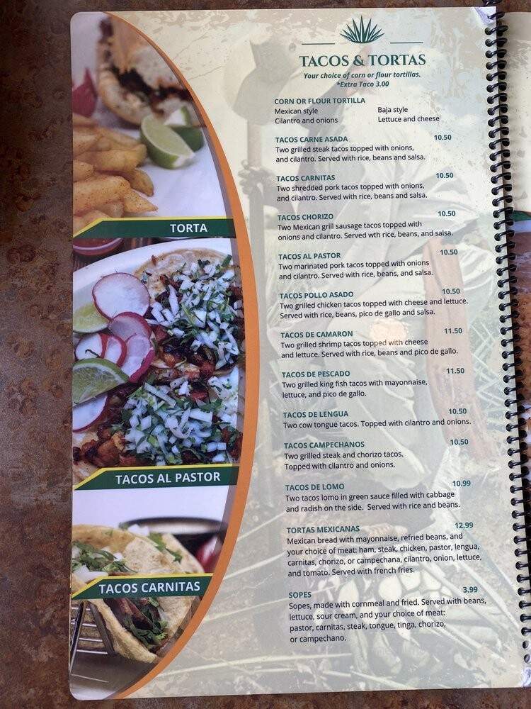 Azul Tequila - Bunnell, FL menu_pic