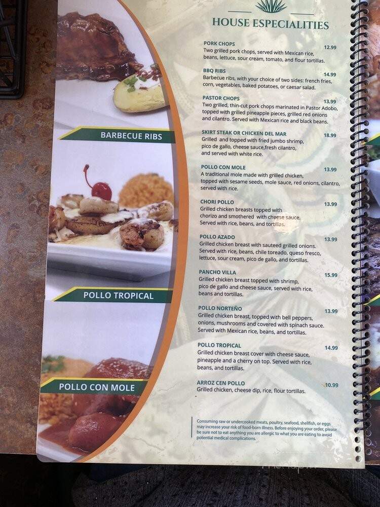Azul Tequila - Bunnell, FL menu_pic