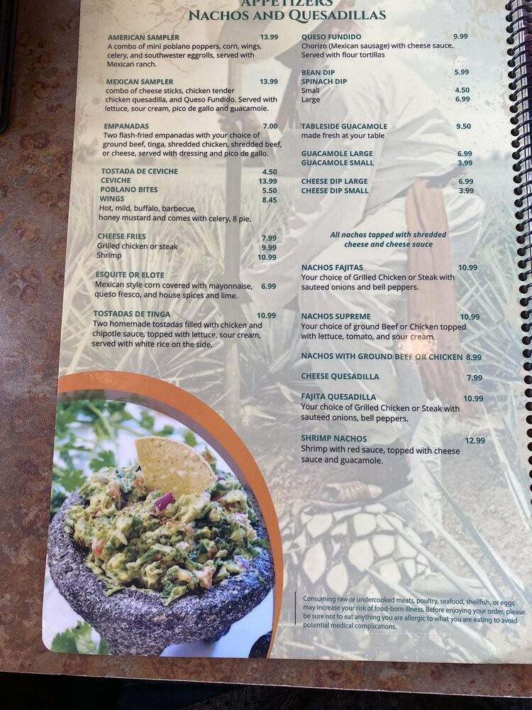 Azul Tequila - Bunnell, FL menu_pic