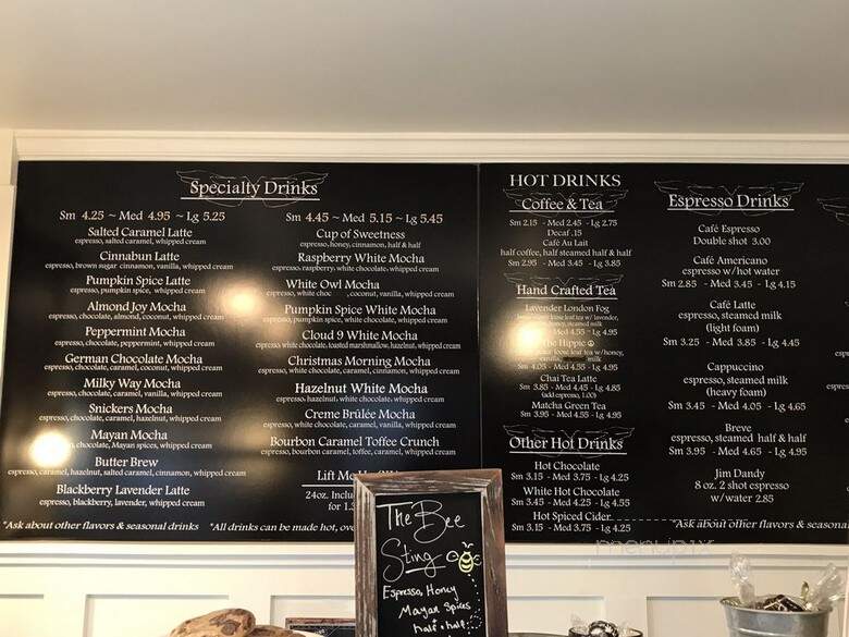 Talia Espresso Boone - Boone, NC menu_pic