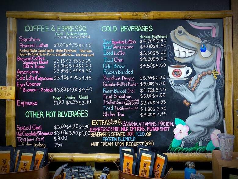 Bad Ass Coffee of Hawaii - Pensacola, FL menu_pic