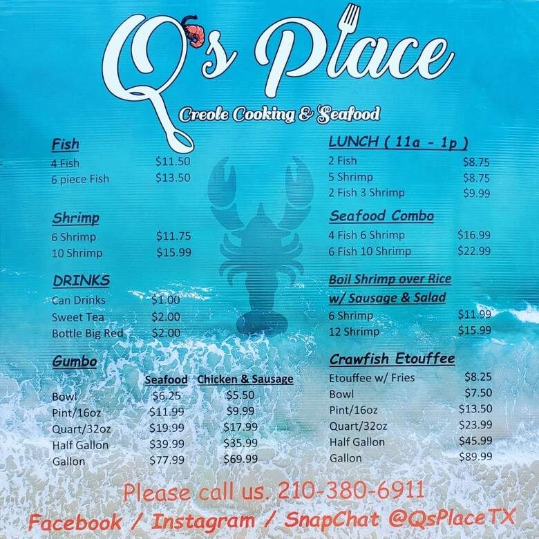Q'sPlace Creole Cooking & Seafood - Seguin, TX