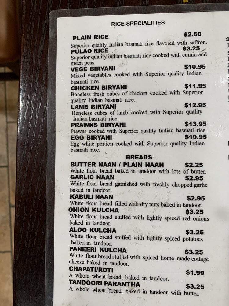 Spice Up Indian Kitchen - Union City, CA menu_pic