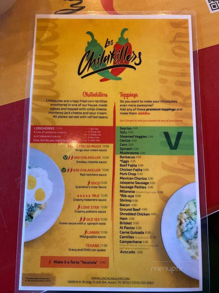 Los Chilakillers - Austin, TX menu_pic