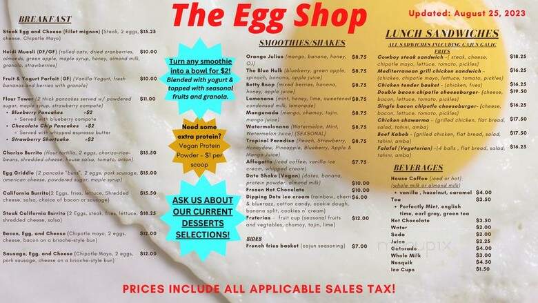 The Egg Shop - Las Vegas, NV menu_pic