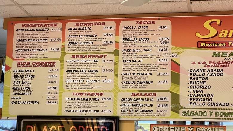San Pacho Taqueria - Roswell, GA menu_pic