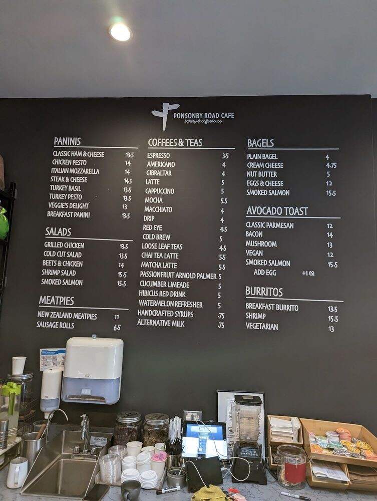 Ponsonby Road Cafe - Los Angeles, CA menu_pic