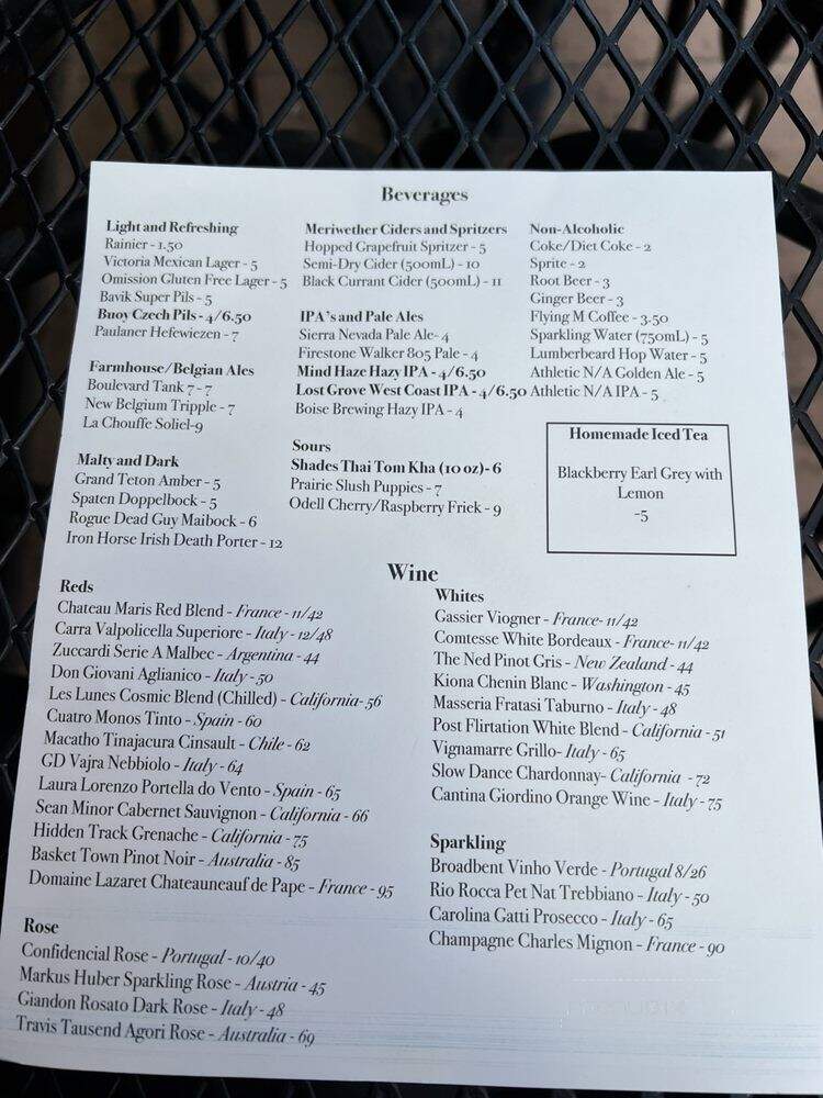 Stanley Supper Club - Stanley, ID menu_pic