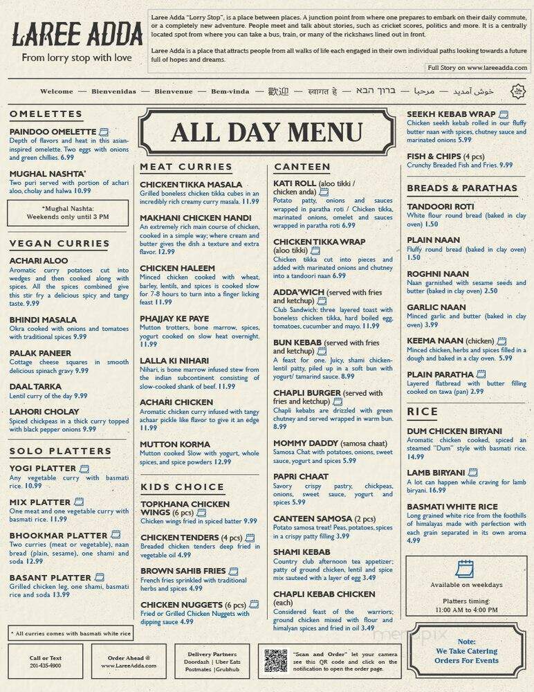 Laree Adda - Jersey City, NJ menu_pic