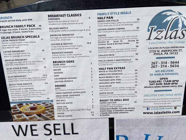 Izlas Latin Cuisine - Philadelphia, PA menu_pic