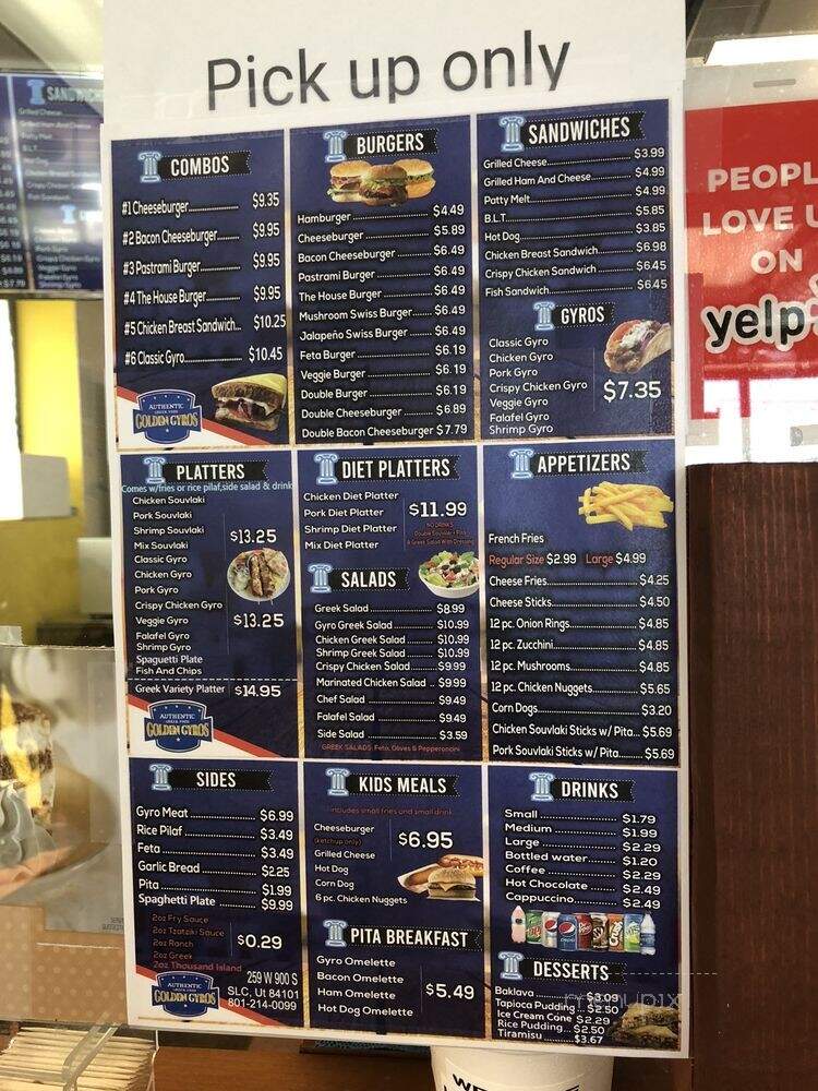Golden Gyros - Salt Lake City, UT menu_pic