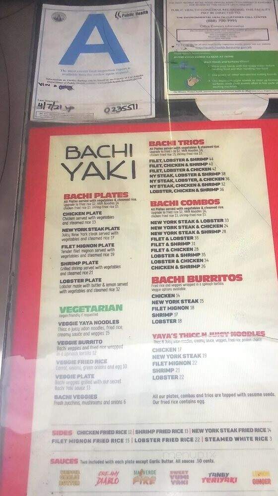 Habachihana Grill Food Truck - Paramount, CA menu_pic