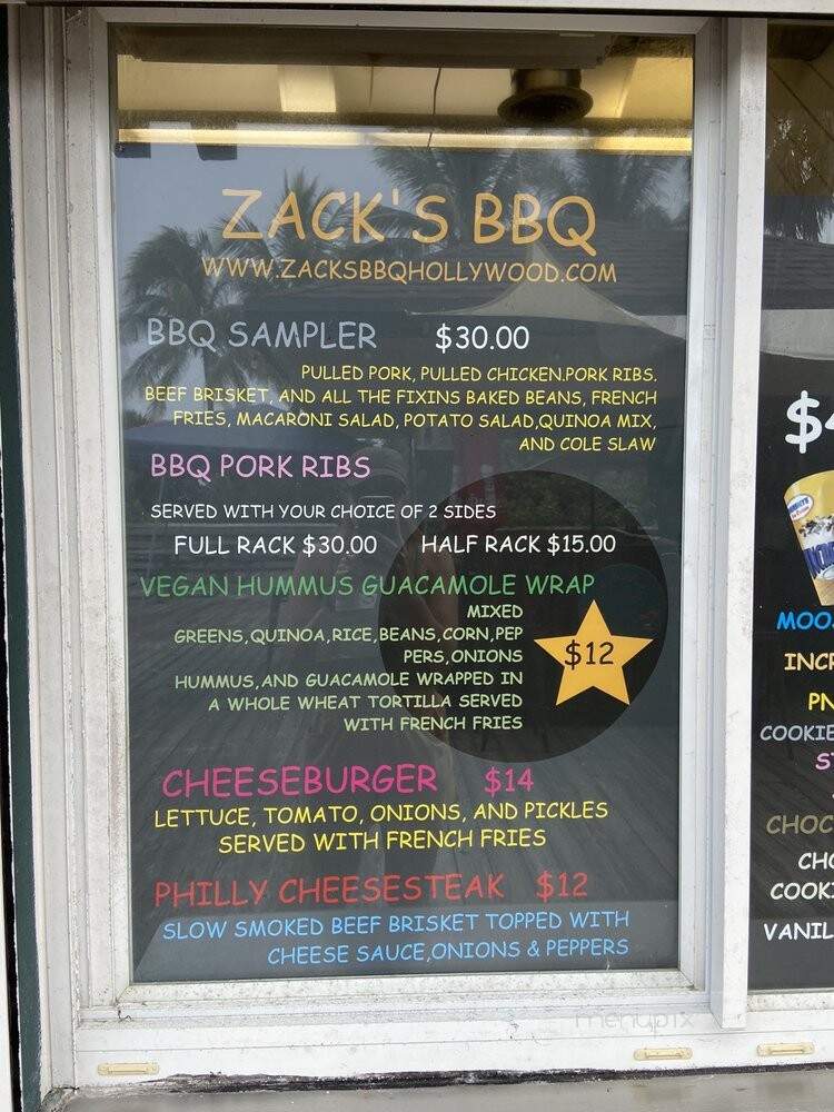 Zacks Snacks BBQ - Hollywood, FL menu_pic