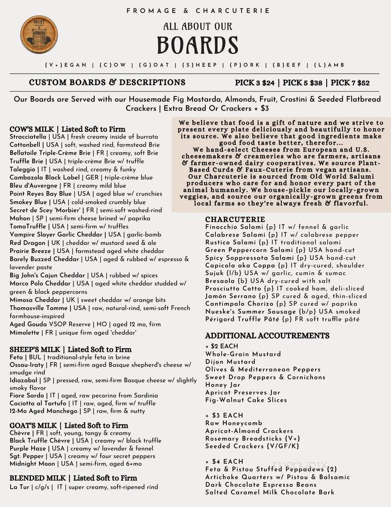 Must Wine Loft - St. Petersburg, FL menu_pic