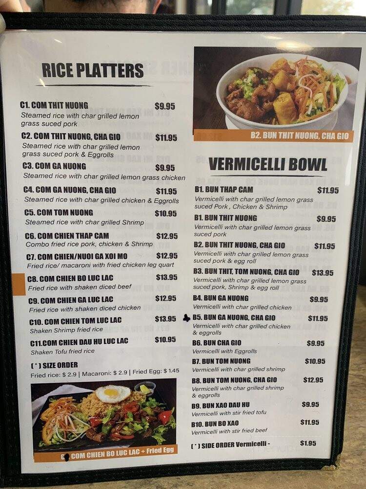 Pho Nhi - Houston, TX menu_pic