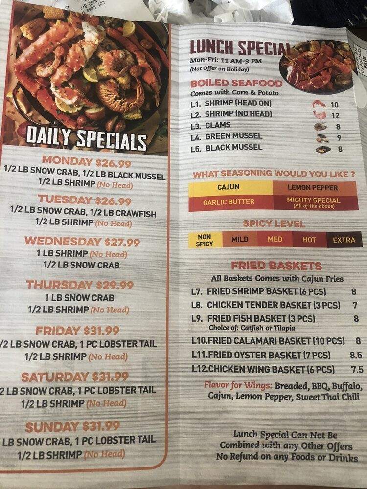 The Mighty Crab - Long Island City, NY menu_pic