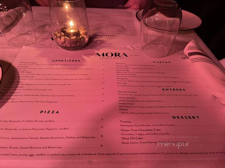 Mora Italiano - Los Angeles, CA menu_pic