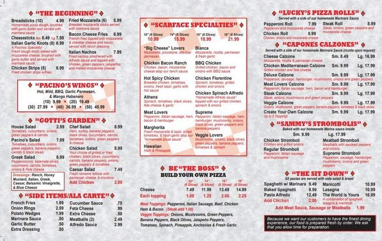 Pacino's Pizzeria - Deltona, FL menu_pic
