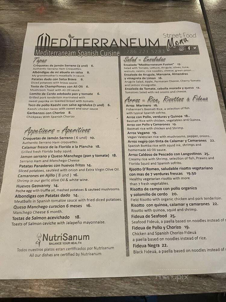 Mediterraneum Street Food - Miami, FL menu_pic