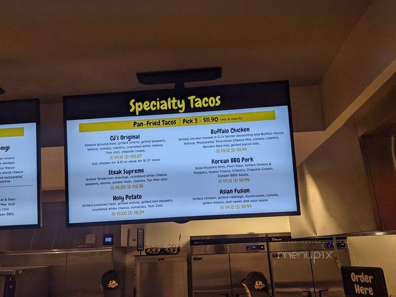 CJ's Tacos - Knoxville, TN menu_pic
