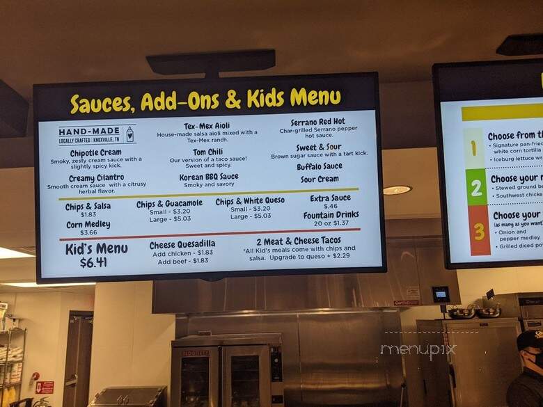 CJ's Tacos - Knoxville, TN menu_pic