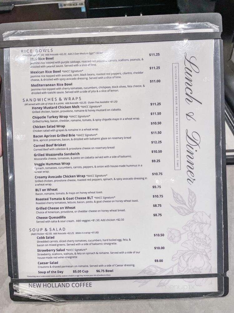 New Holland Coffee - Lancaster, PA menu_pic