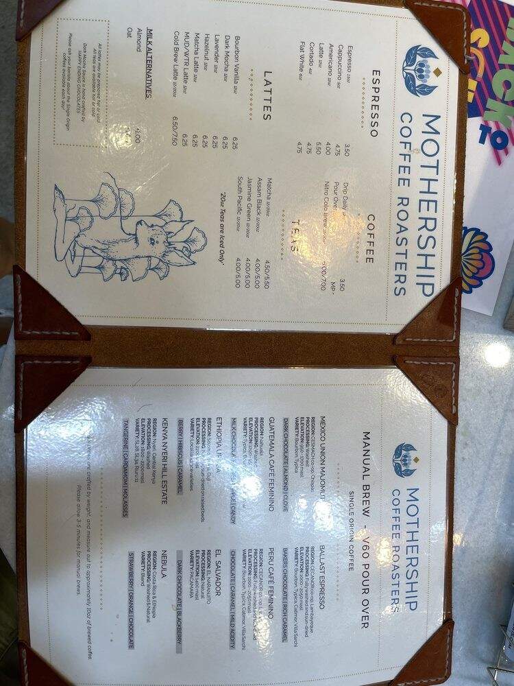 Mothership Coffee Roasters - Henderson, NV menu_pic