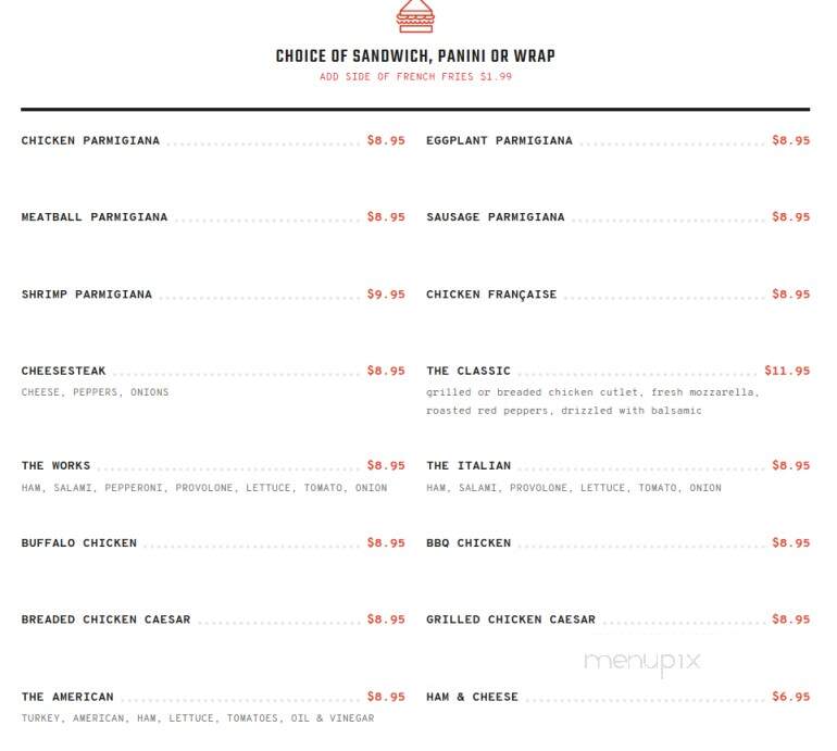 Evoli Pizzeria - Hackensack, NJ menu_pic