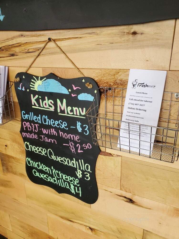 Fresheez - Clarence, NY menu_pic