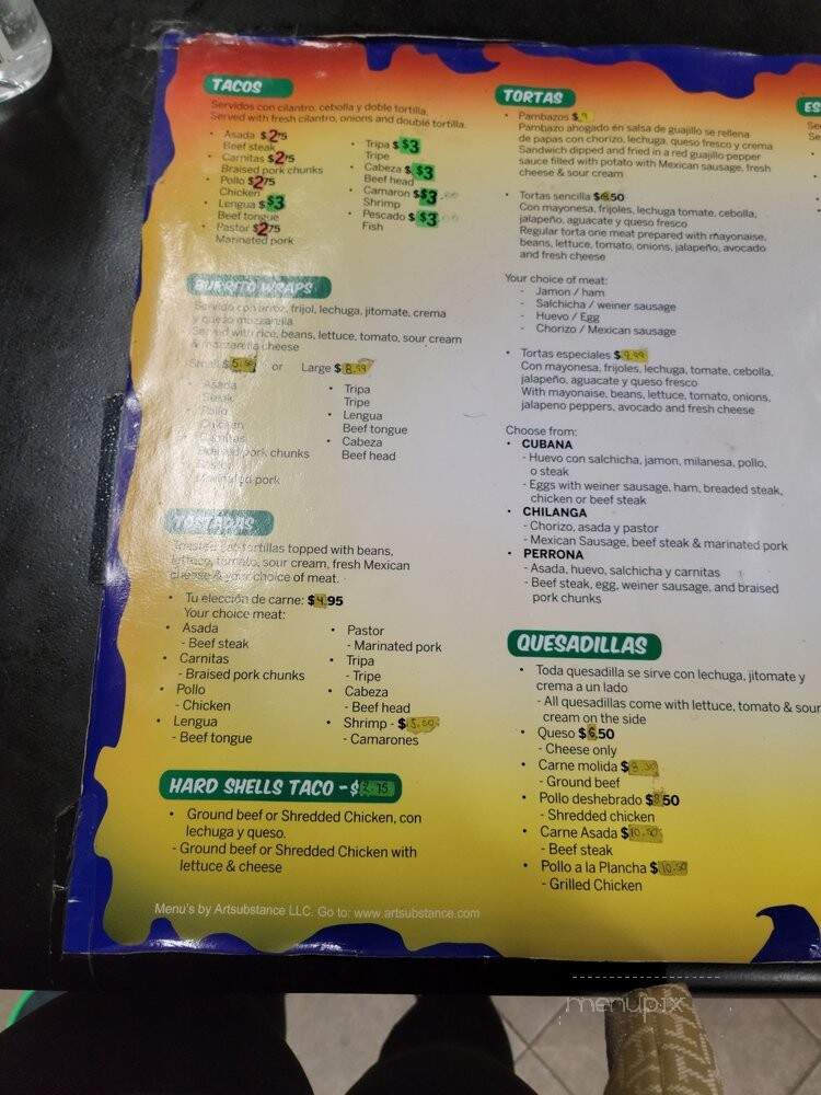 Taqueria Gino's - Jonesboro, GA menu_pic
