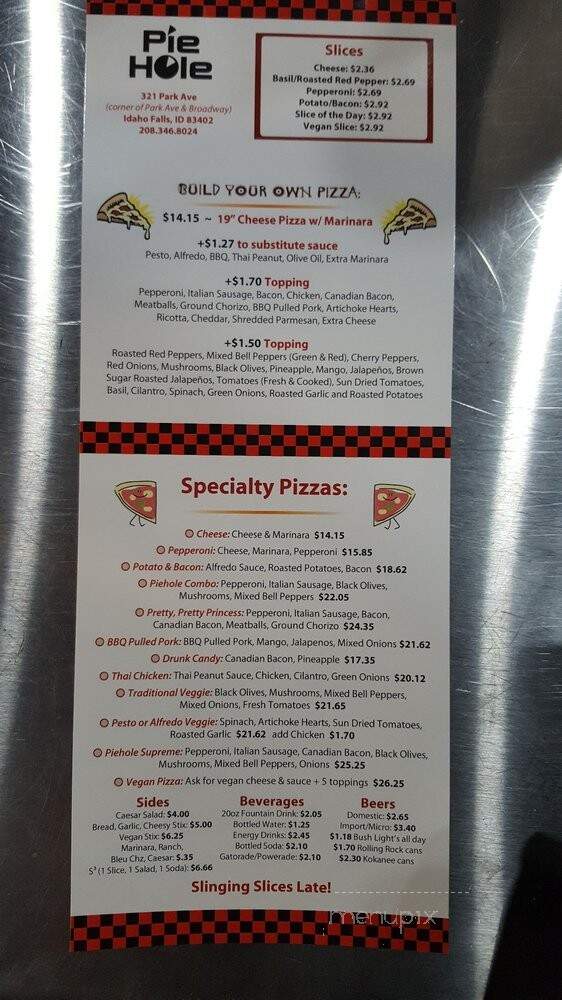 Pie Hole - Idaho Falls, ID menu_pic