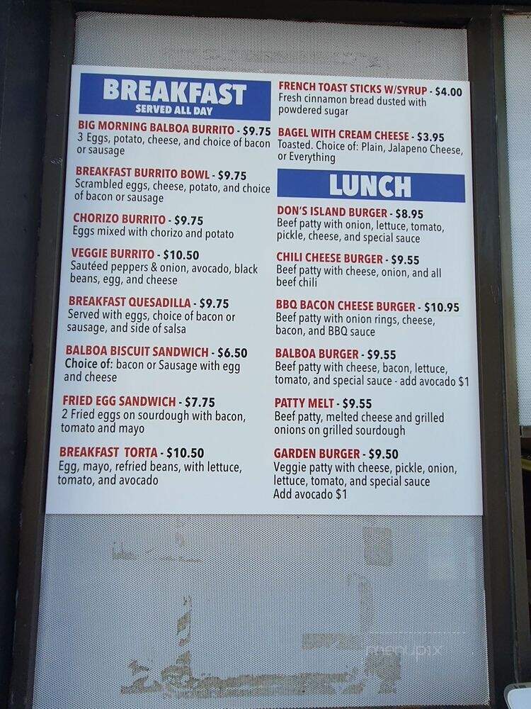 Balboa Island Market & Grille - Newport Beach, CA menu_pic