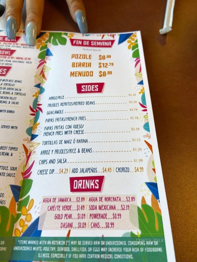 La Social Taqueria Fonda - Lawrenceville, GA menu_pic