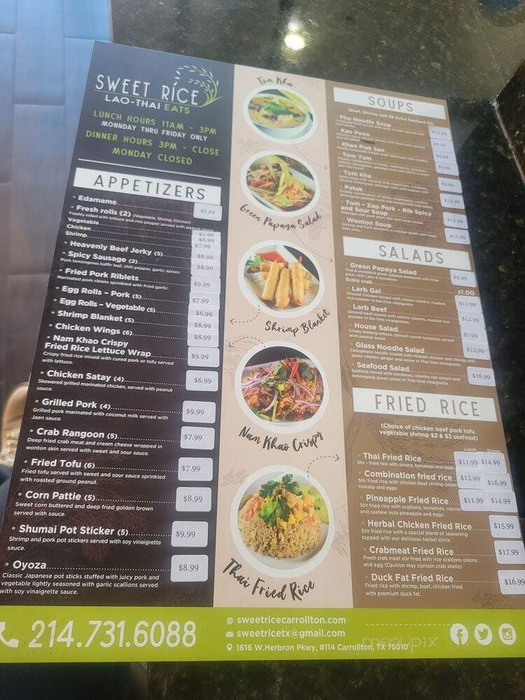 Sweet Rice - Carrollton, TX menu_pic