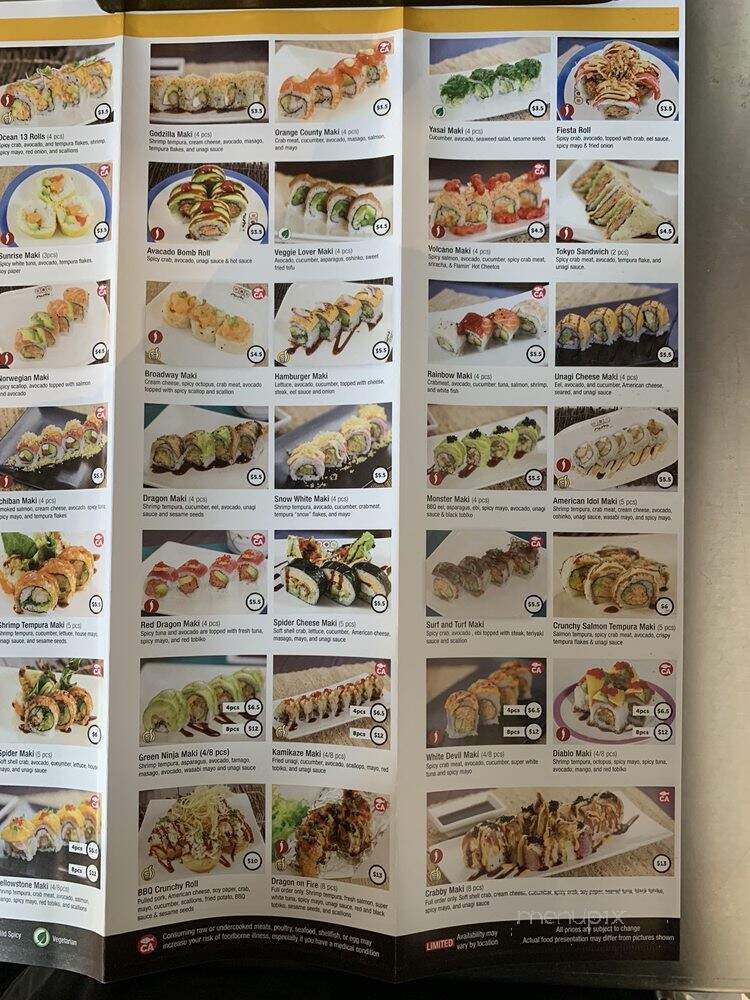 Sushi + Rotary Sushi Bar Bucktown - Chicago, IL menu_pic