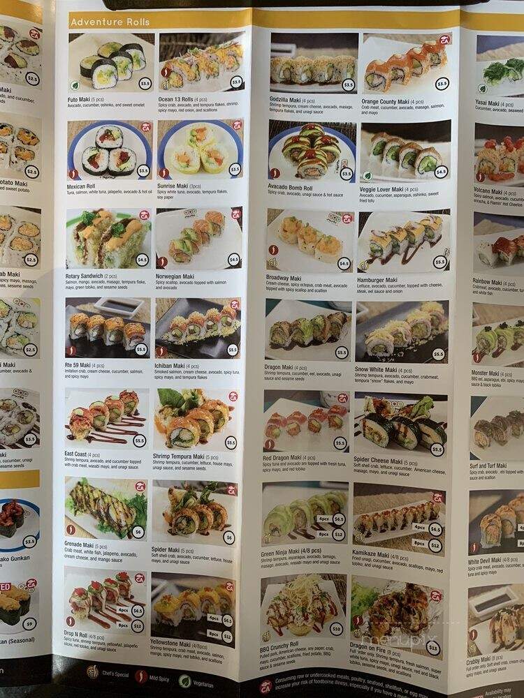 Sushi + Rotary Sushi Bar Bucktown - Chicago, IL menu_pic