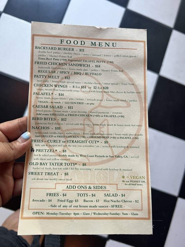 The Douglas - Los Angeles, CA menu_pic