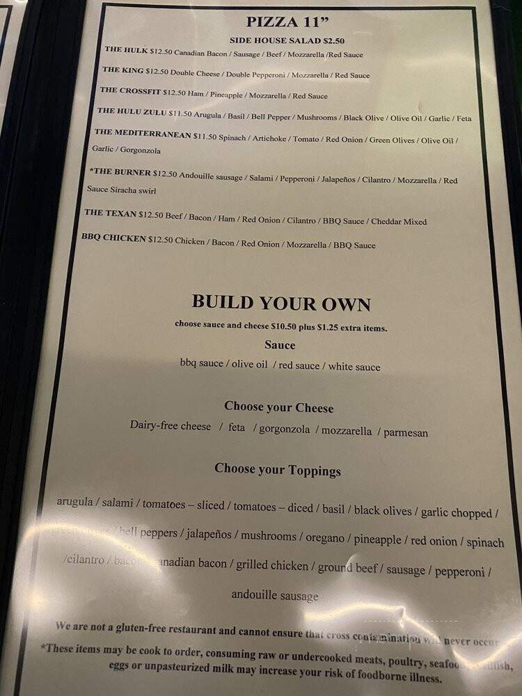 The Gym Tavern - Parker, CO menu_pic