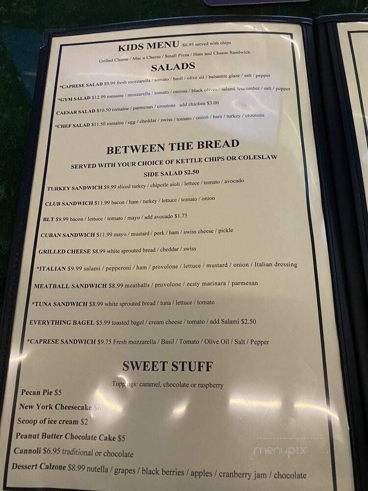 The Gym Tavern - Parker, CO menu_pic