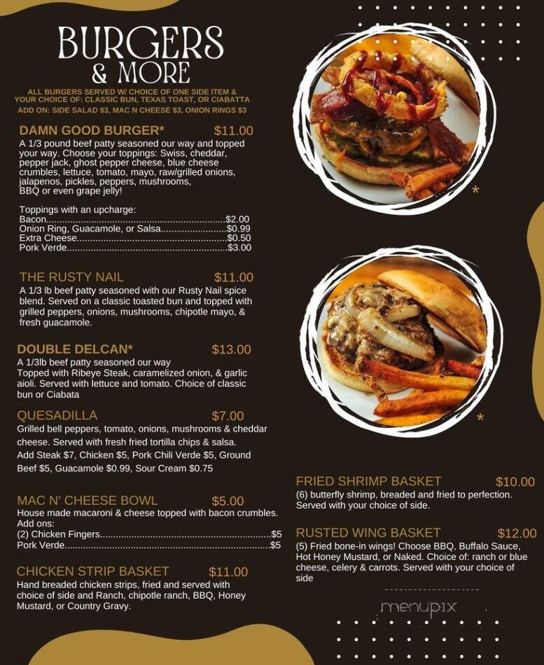 The Rusty Nail - Wichita, KS menu_pic