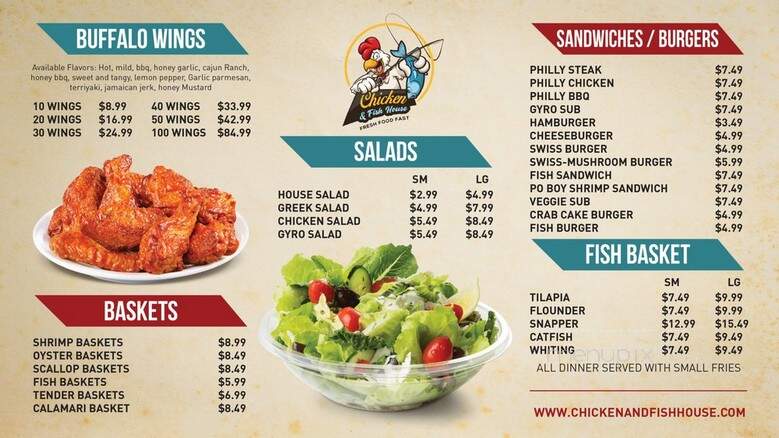Chicken and Fish House - Jacksonville, FL menu_pic