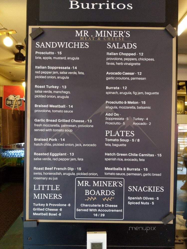 Mr Miner's Meat and Cheese - Golden, CO menu_pic
