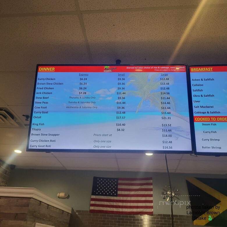 Negril Jamaican Restaurant - Orlando, FL menu_pic