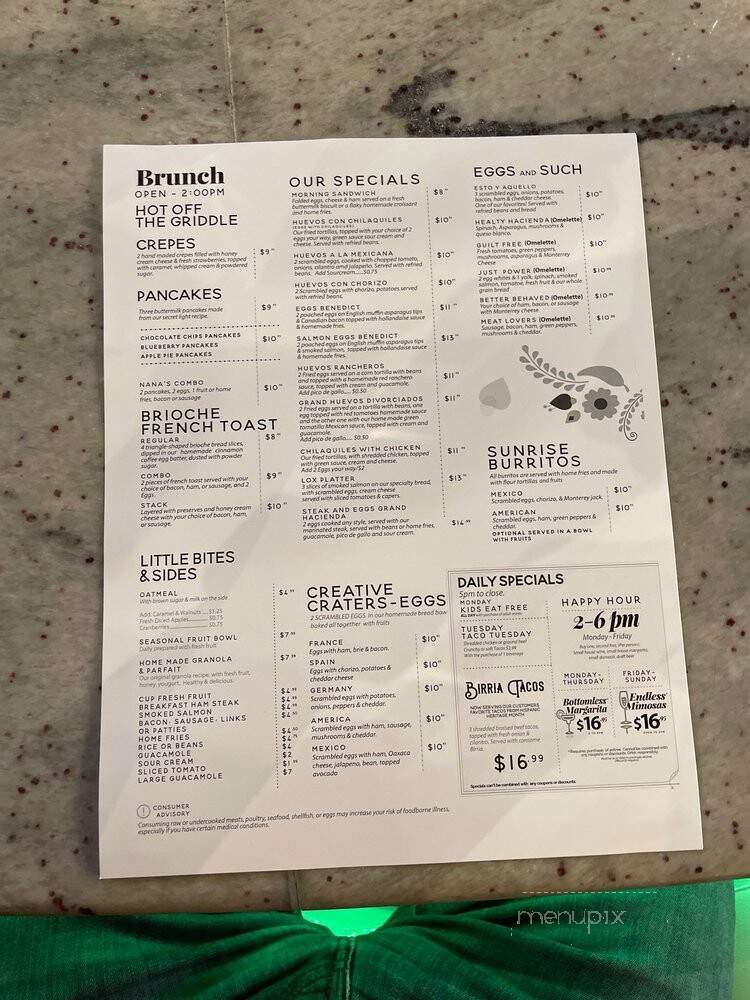 Grand Hacienda - St. Petersburg, FL menu_pic