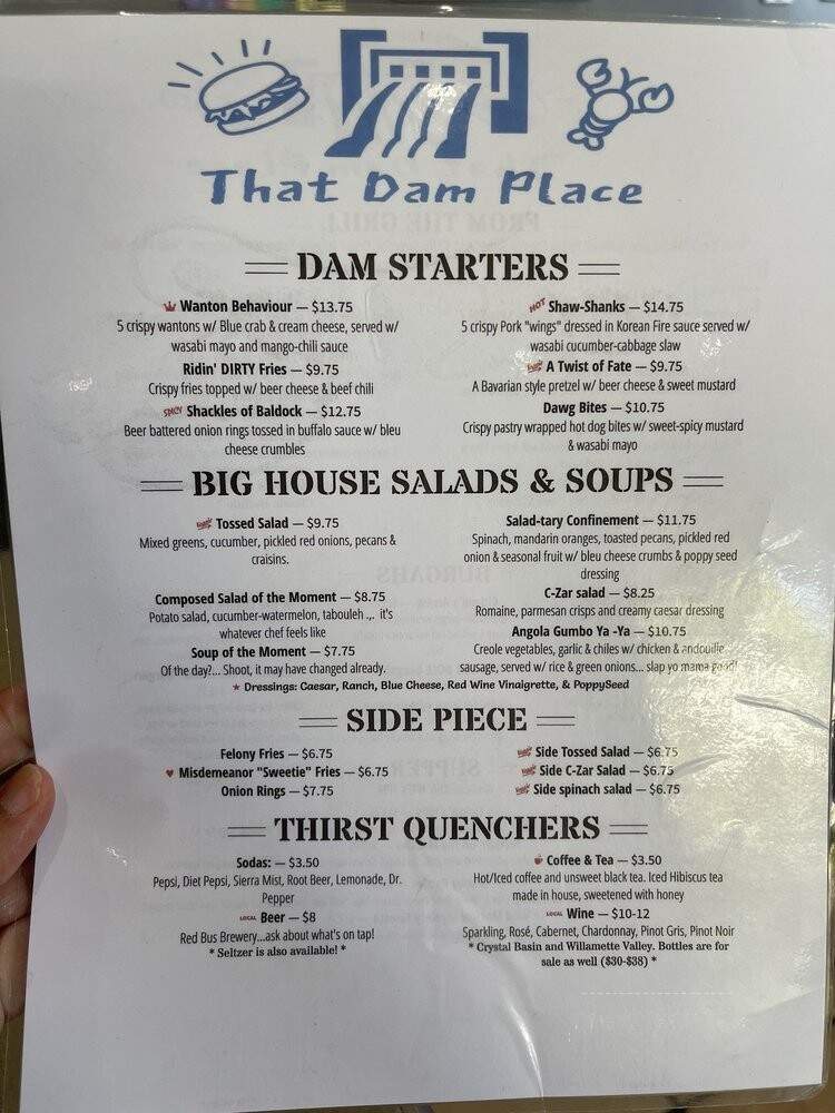 Folsom Dam Grill - Folsom, CA menu_pic