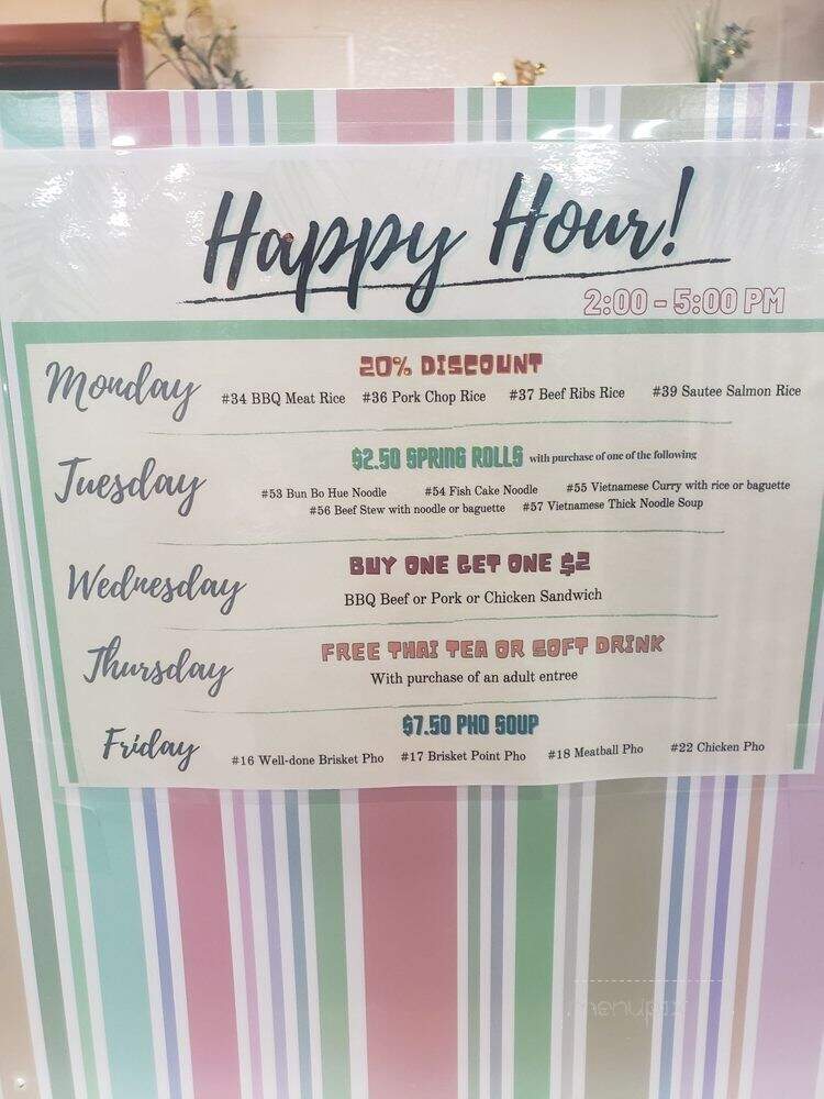 Pho Van - Baldwin Park, CA menu_pic