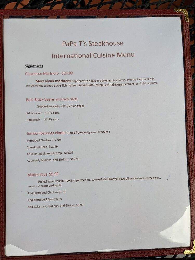 PaPa Ts Steak House - Tarpon Springs, FL
