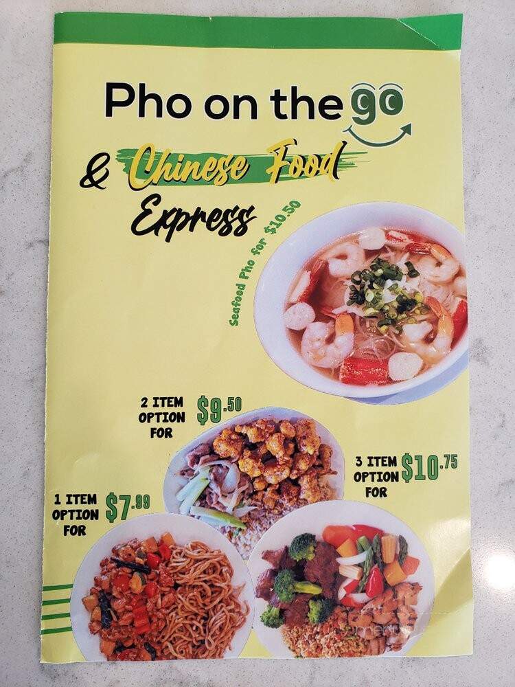 Pho on the Go - San Diego, CA menu_pic