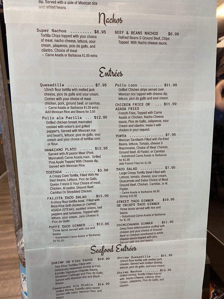Estrella Azul Mexican Cuisine - Mission, KS menu_pic